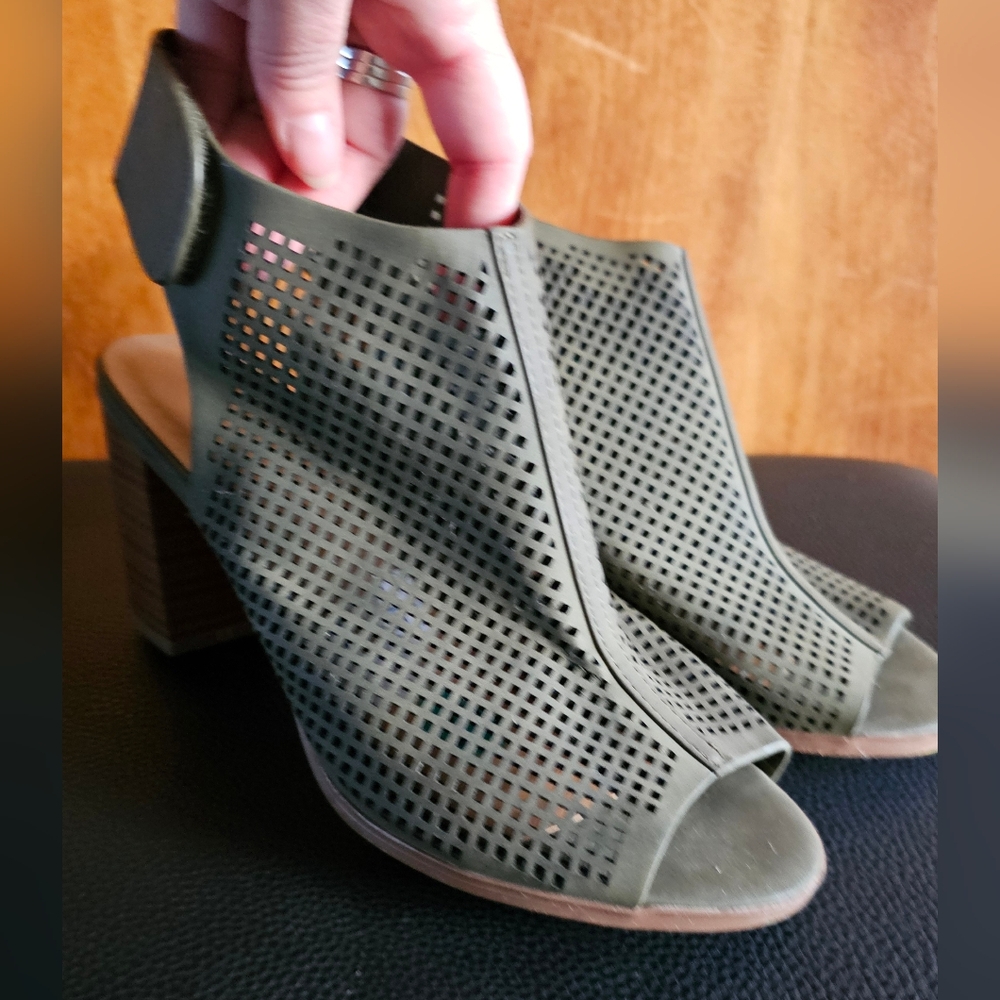 Coconuts by Matisse Olive Peep-Toe Heels
